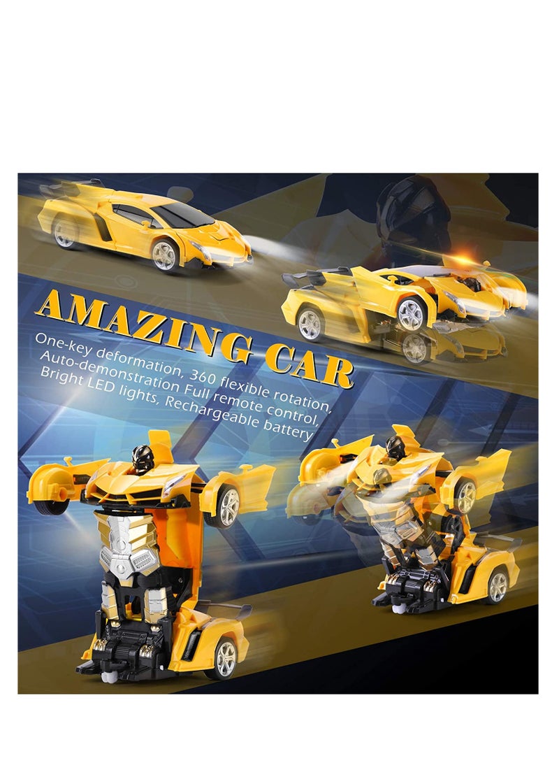AROAQ Remote Control Car Transform Robot RC Car with 40MHz Version Remote And One Button Transforming 360 Degree Rotation Drifting  - Image 4