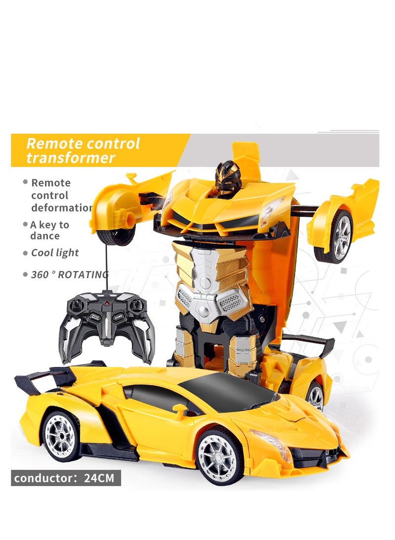 AROAQ Remote Control Car Transform Robot RC Car with 40MHz Version Remote And One Button Transforming 360 Degree Rotation Drifting  - Image 2