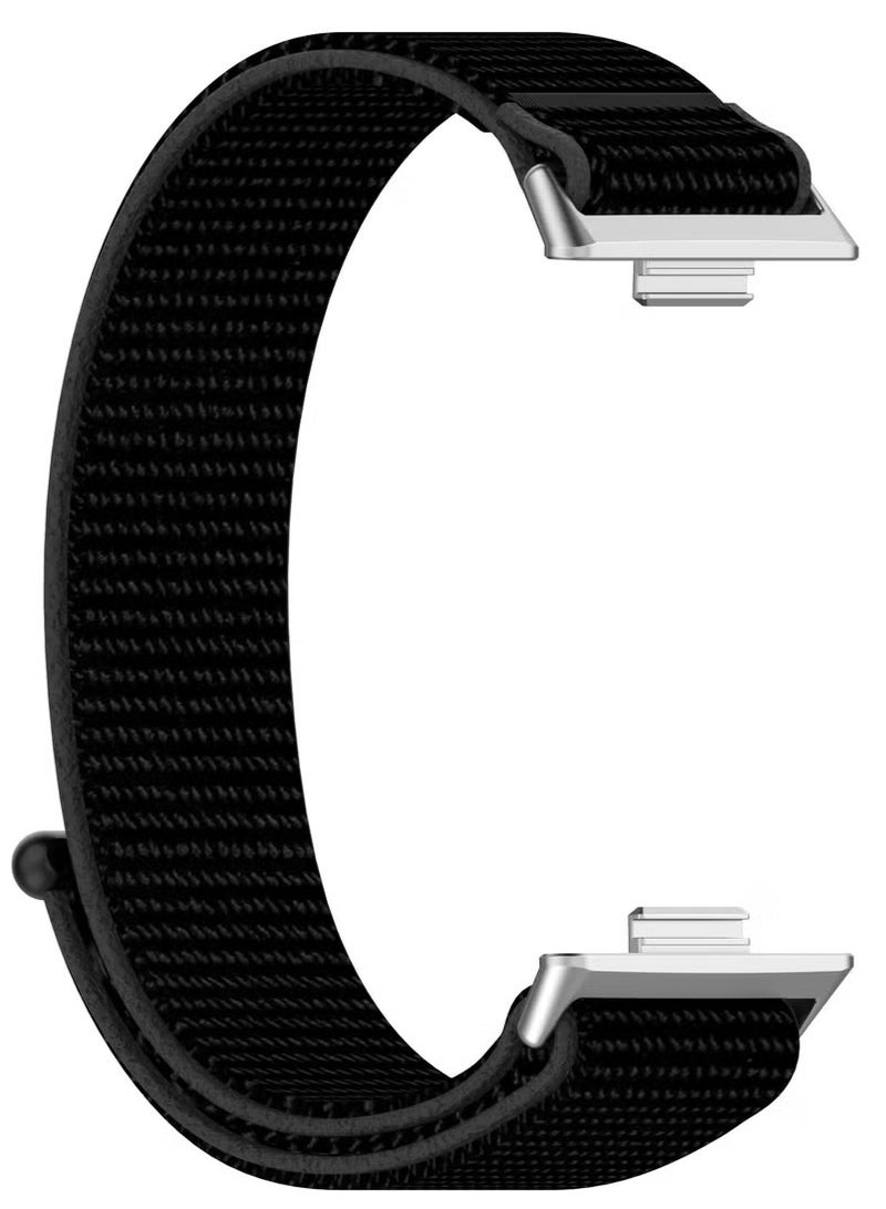 Nylon Watchband Replacement Bracelet for Huawei Watch Fit 3/Fit 4/Fit 4 Pro Black - Image 2