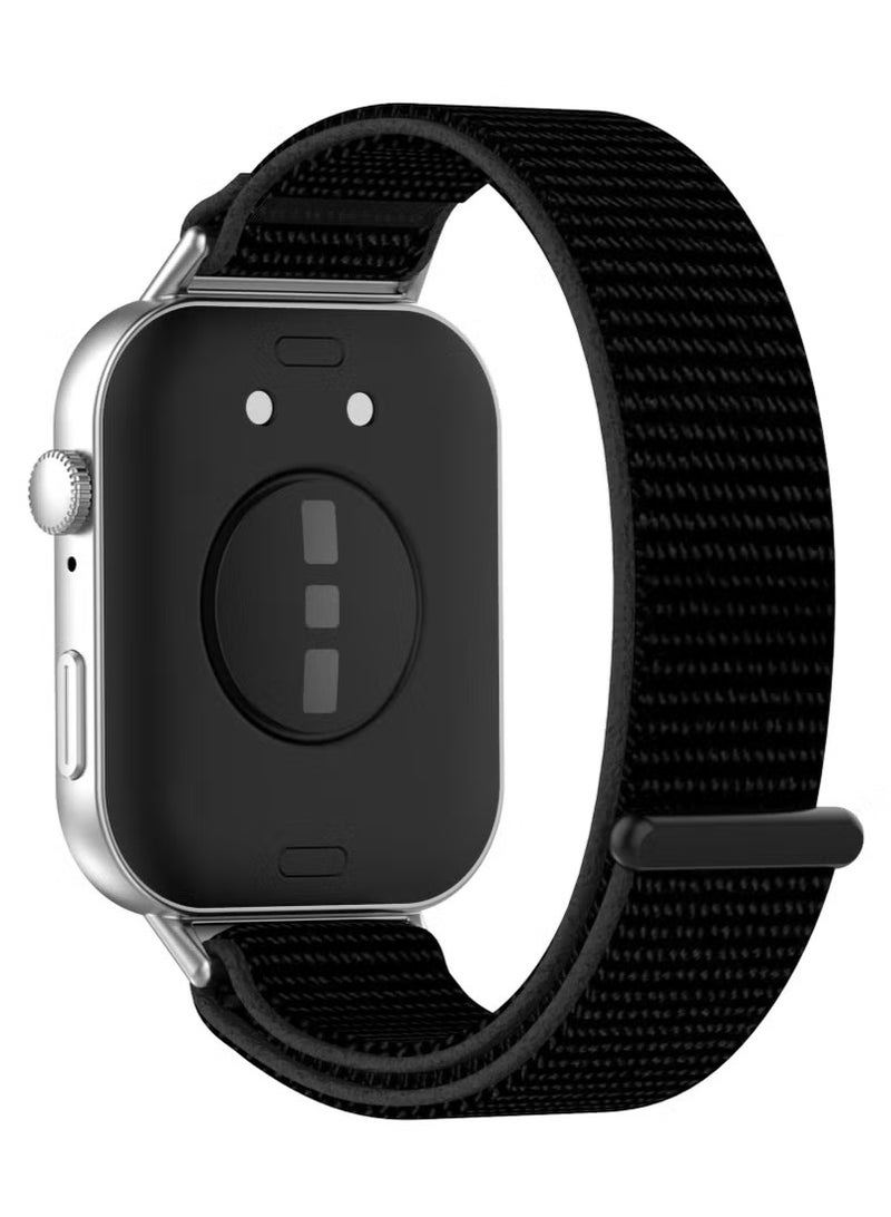 Nylon Watchband Replacement Bracelet for Huawei Watch Fit 3/Fit 4/Fit 4 Pro Black - Image 1