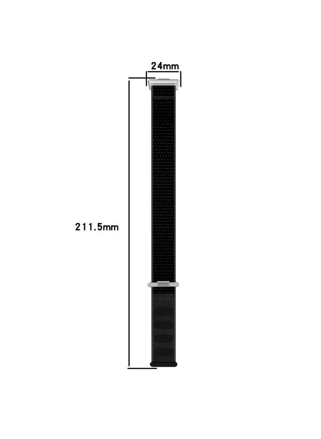 Nylon Watchband Replacement Bracelet for Huawei Watch Fit 3/Fit 4/Fit 4 Pro Black - Image 3