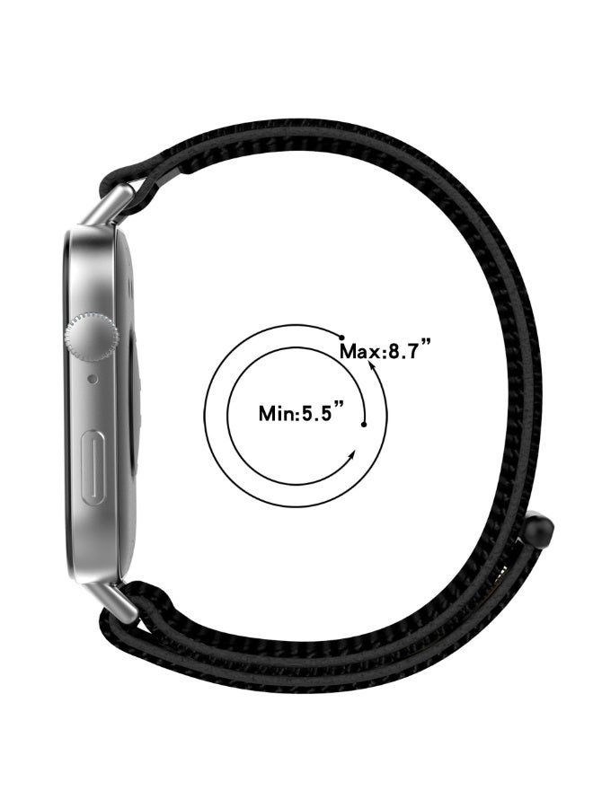 Nylon Watchband Replacement Bracelet for Huawei Watch Fit 3/Fit 4/Fit 4 Pro Black - Image 4