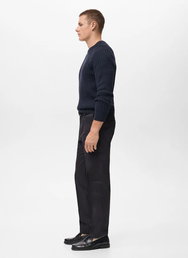 Mango Man  Regular-fit cotton trousers for Men | Best Price UAE