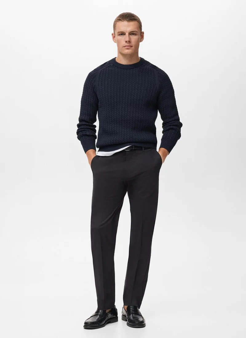 Mango Man  Regular-fit cotton trousers for Men | Best Price UAE