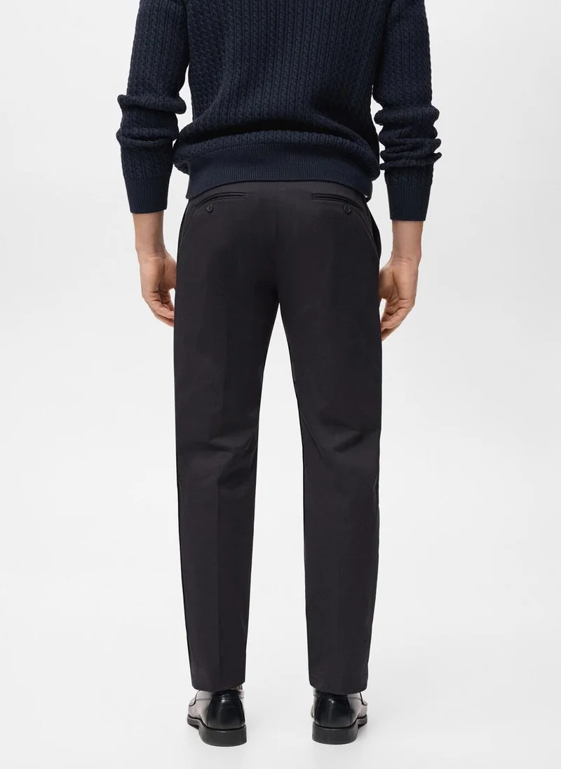 Mango Man Regular-fit cotton trousers