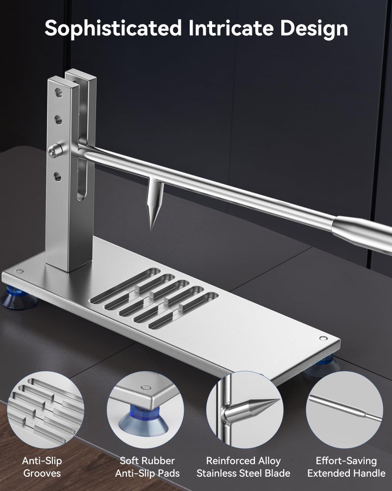 ZeroPone Oyster Clam Opener Machine Adjustable Oyster Shucker Machine Oyster Shucker Tool Set Including Knives, Glove and g-Clip, Seafood Tools for Hotel Family Buffet - Image 4