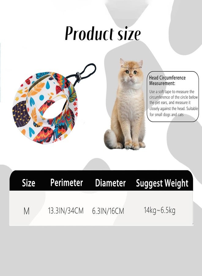 MASSMOT Cat Hat for Pets, Pet Sun Hats with Ear Holes, Adjustable Drawstring, Polyester Cotton, Summer Walking - Image 2