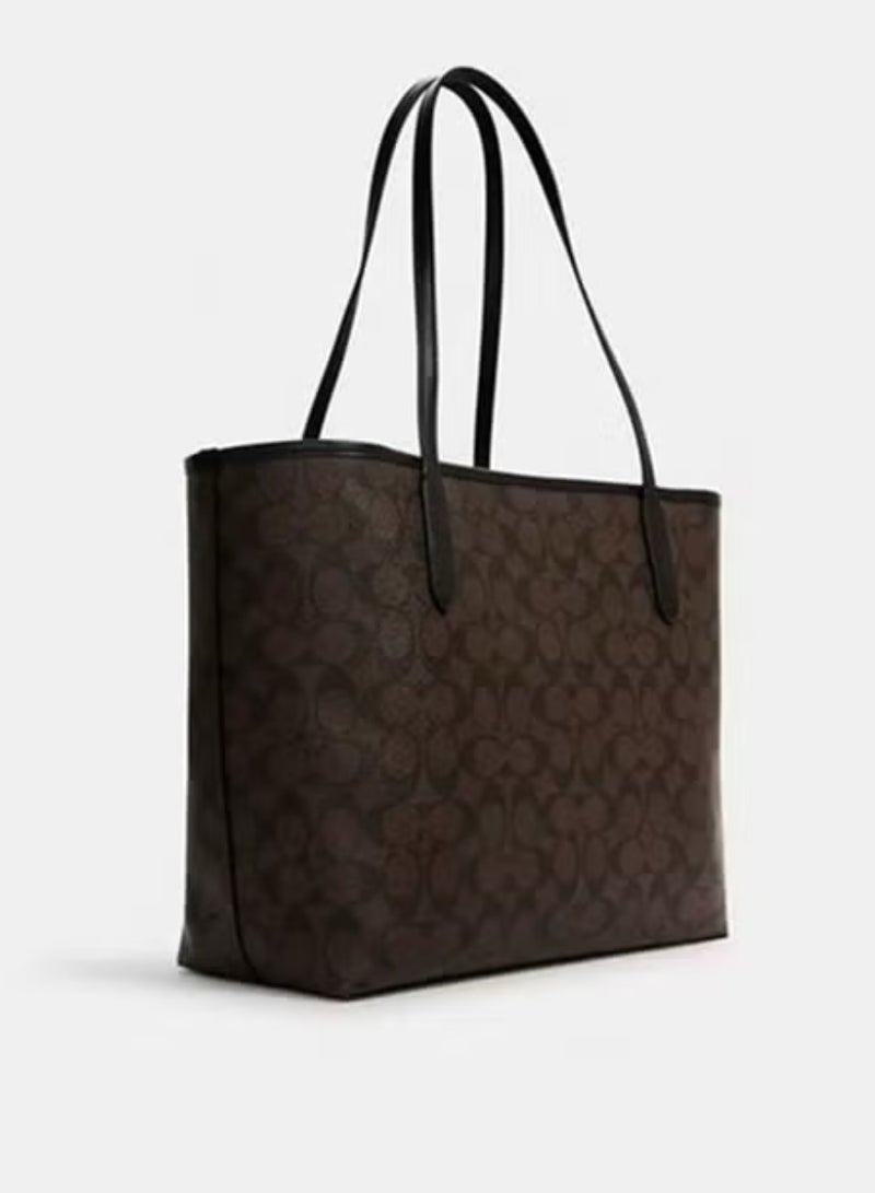 coachoutlet Coach City Handbag Women's Fashionable Large Capacity Shopping Bag - Image 3