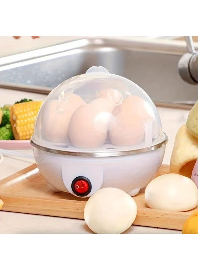 Quick Egg Cooker, Electric Egg Cooker with 5 Egg Capacity for Hard-Boiled Eggs, Medium, Soft Poached Eggs, Breakfast Vegetables & Food Steamer, BPA Free, Overheat Protection, One-Touch Button - Image 1