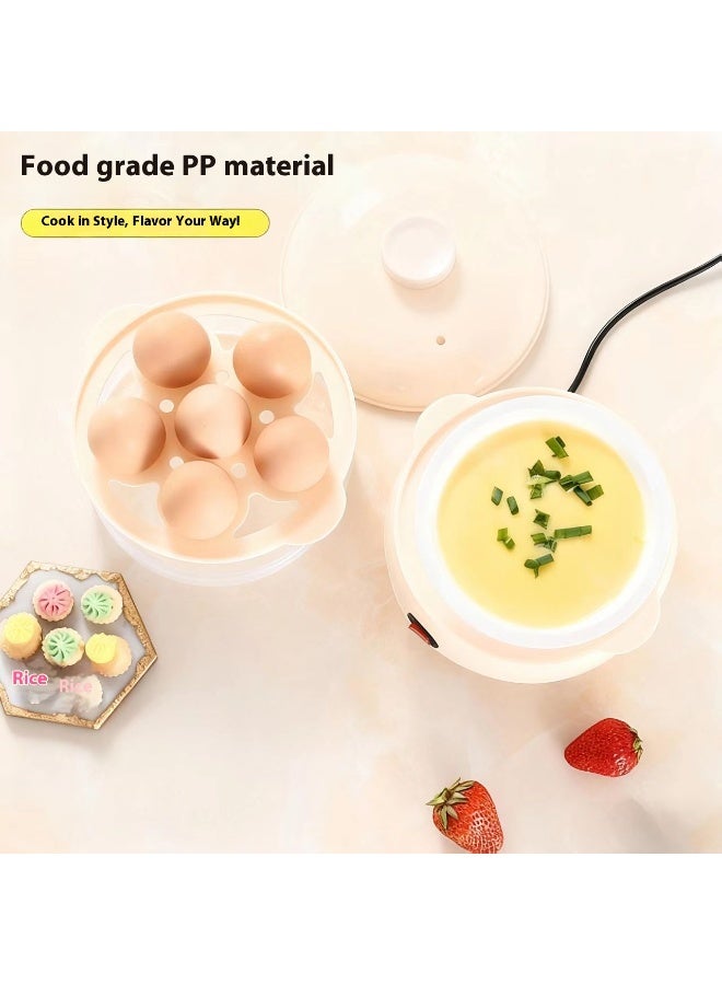 Quick Egg Cooker, Electric Egg Cooker with 5 Egg Capacity for Hard-Boiled Eggs, Medium, Soft Poached Eggs, Breakfast Vegetables & Food Steamer, BPA Free, Overheat Protection, One-Touch Button - Image 2