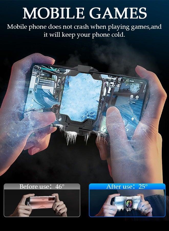 DUNISO Phone Cooler for Live Streaming and Gaming, Semi-Conductor Cooling Chip Mobile Phone Radiator with Adjustable 3 Gear Wind Speed and Adjustable Stand, Fit All Types of iPhone Android Smartphones - Image 2