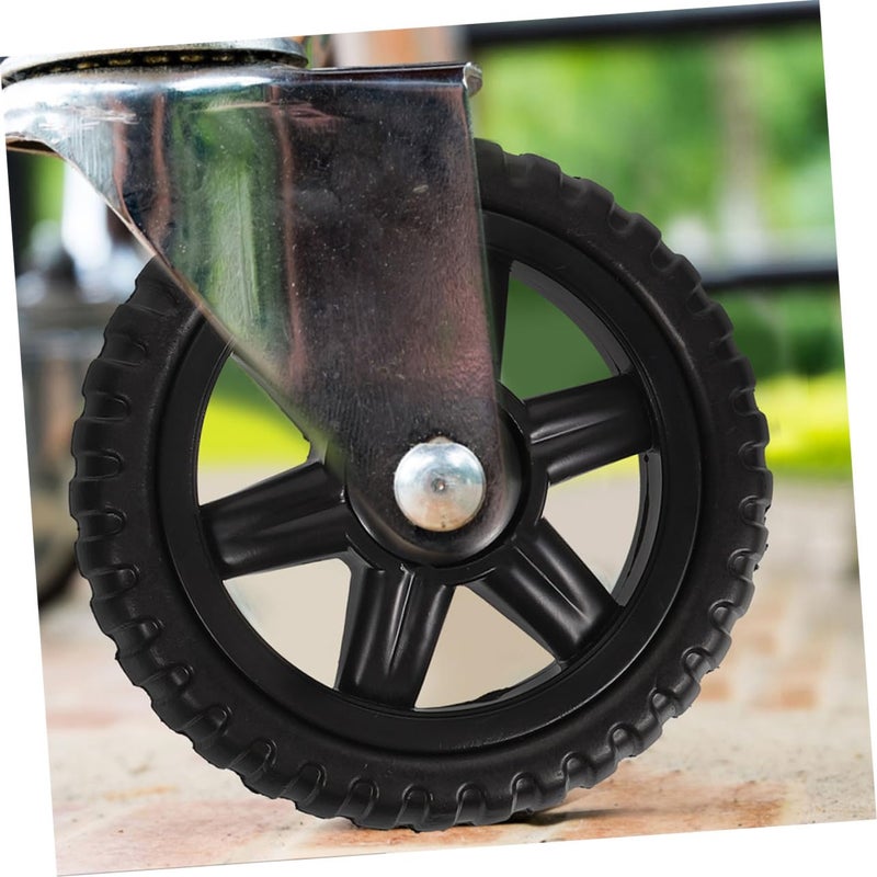 4 قطع عجلات بديلة متينة لعربات التسوق 4 بوصة باللون الأسود - Image 5