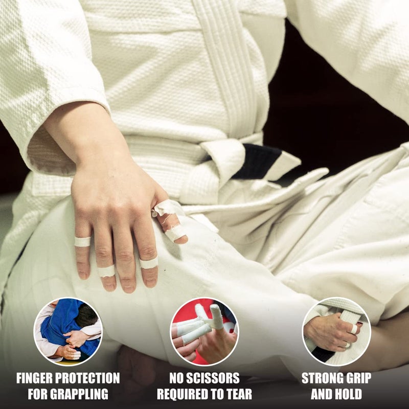 Fuji- Jiu-Jitsu and Judo Finger Tape with Case (6 Rolls) White - Image 5