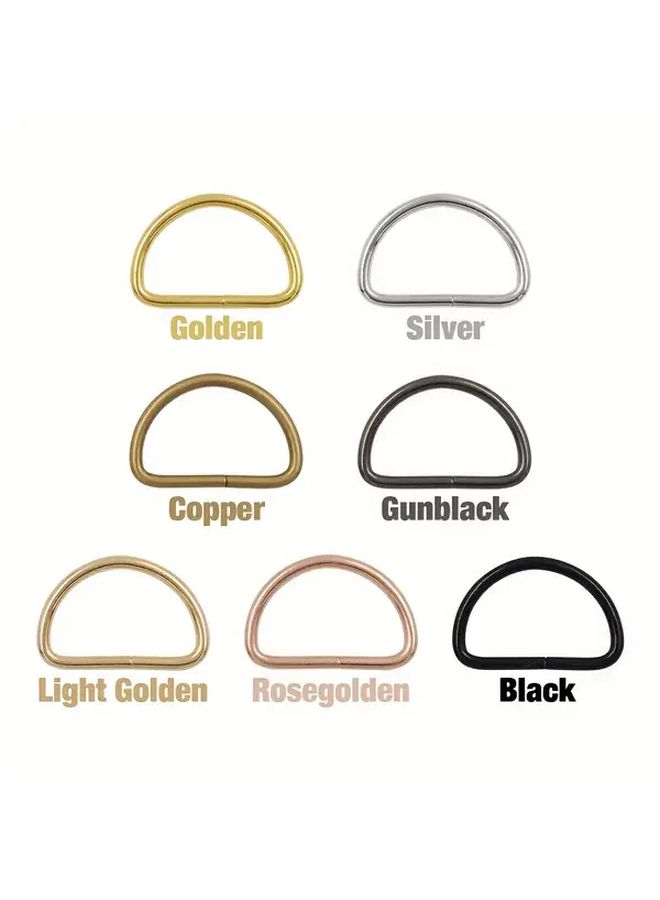 Copper Metal D Rings 100pcs Assorted Sizes Including 38mm For DIY Jewelry Handbag Hardware - Image 3