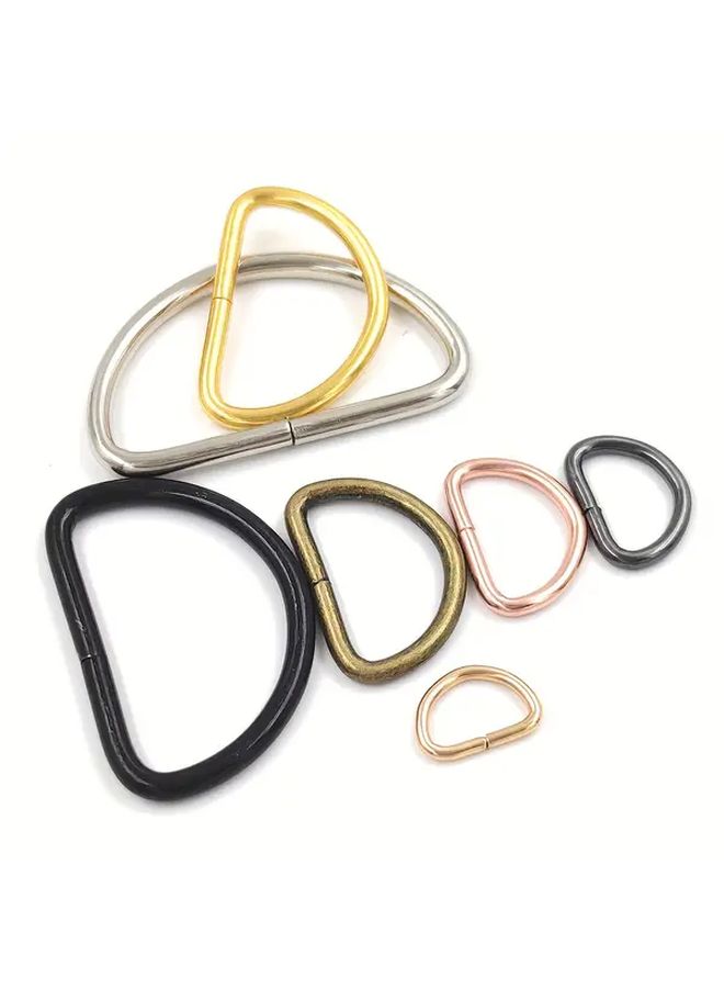 Copper Metal D Rings 100pcs Assorted Sizes Including 38mm For DIY Jewelry Handbag Hardware - Image 5
