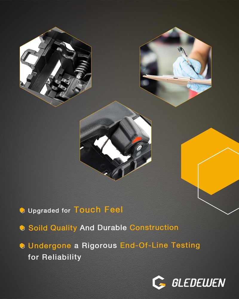 Gledewen Passenger Door Handle, Compatible with 2007-2012 Hyundai Veracruz | Textured Black Front or Rear Right Interior Handle | Replace# 82620-3J000WS, 826203J000 Inner Door Handle Part - Image 4