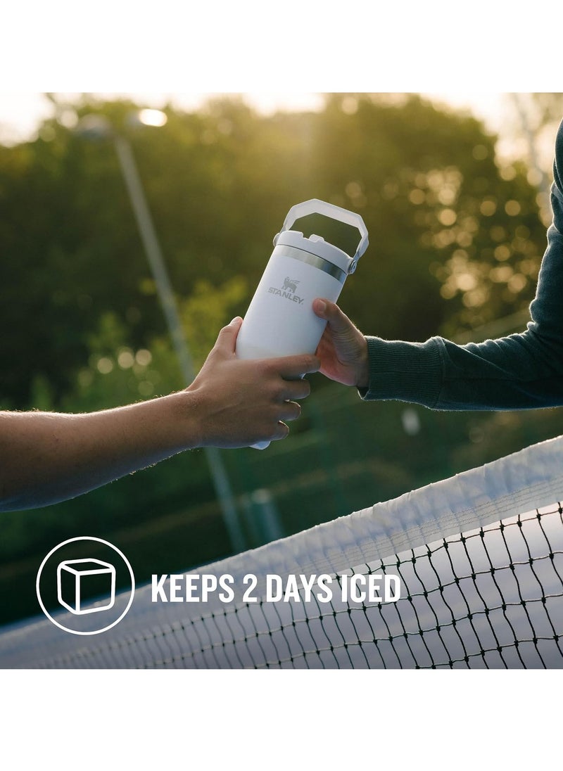 IceFlow Flip Straw Water Bottle 0.88L – Stainless Steel Travel Mug with Leakproof Flip Straw, Keeps Drinks Cold for 12+ Hours, BPA-Free, Dishwasher Safe, Easy to Carry, Frost Finish