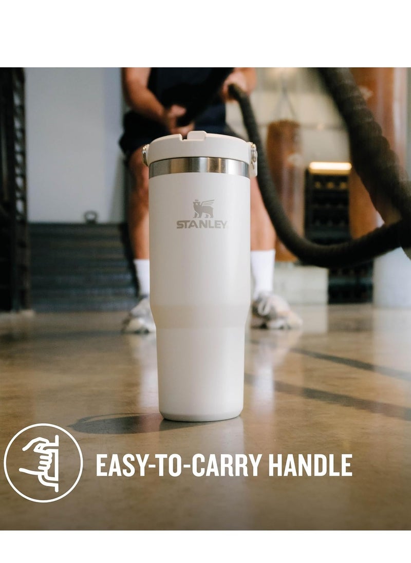 IceFlow Flip Straw Water Bottle 0.88L – Stainless Steel Travel Mug with Leakproof Flip Straw, Keeps Drinks Cold for 12+ Hours, BPA-Free, Dishwasher Safe, Easy to Carry, Frost Finish