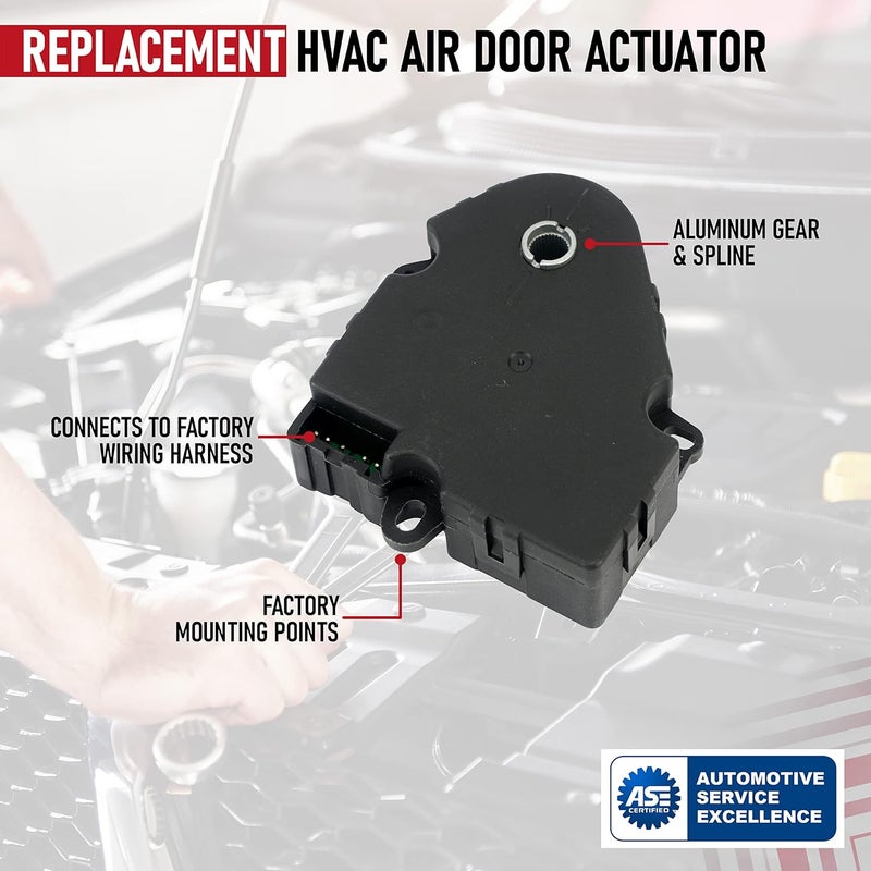 AA Ignition HVAC Air Blend Door Actuator - Replaces 15-73989, 604-140, 20826182, 1573989 - Compatible with Chevy Traverse 09-12, GMC Acadia 07-12, Buick Enclave 2008-2012 - AC Heater Blend Mode Actuator - Image 5