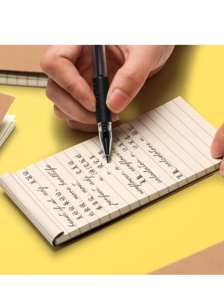 3-Piece Memo Pad Kraft Paper, 50 s Sticky Note Writing Pads for To-Do Lists, Daily Planners, and Office Notes (70*140mm)