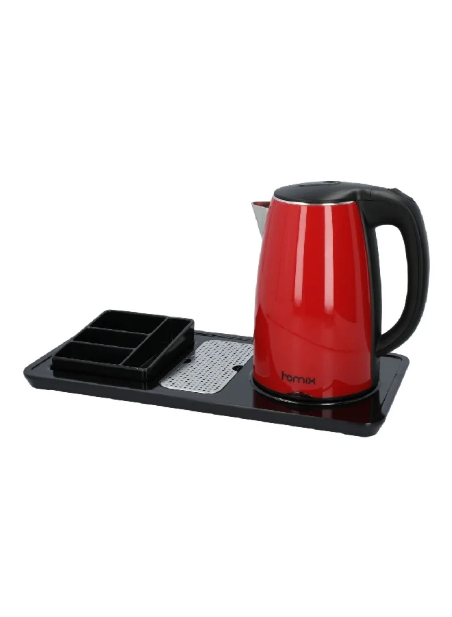 homix 1800W Chinese Tianpeng Controller Electric Kettle with Tray Red and Black 1.7 L D1017T