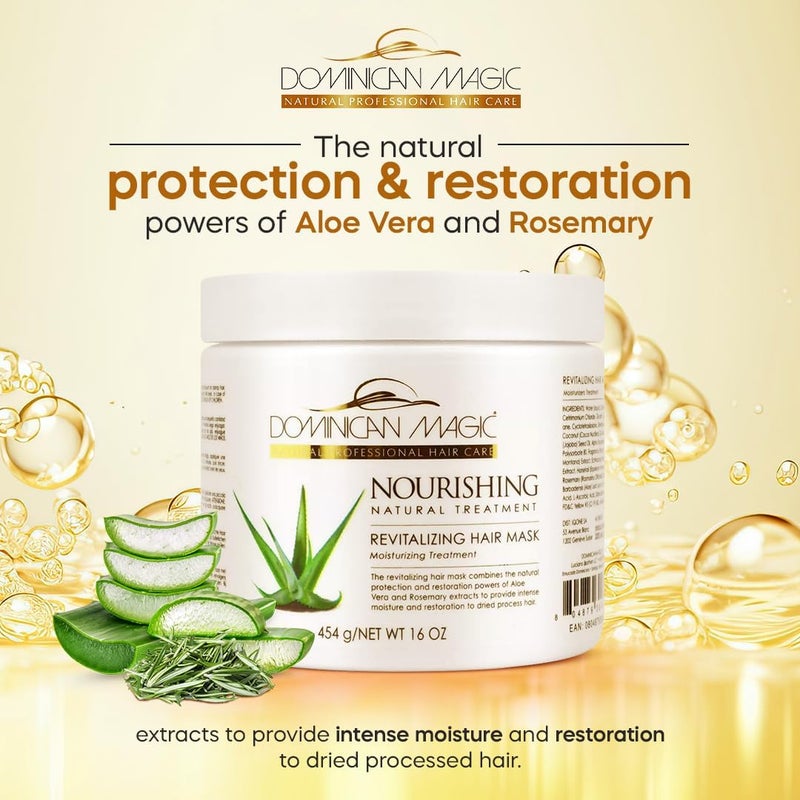 Dominican Magic Nourishing Revitalizing Hair Mask - 16oz Jar for Intense Moisture and Restoration - Image 4