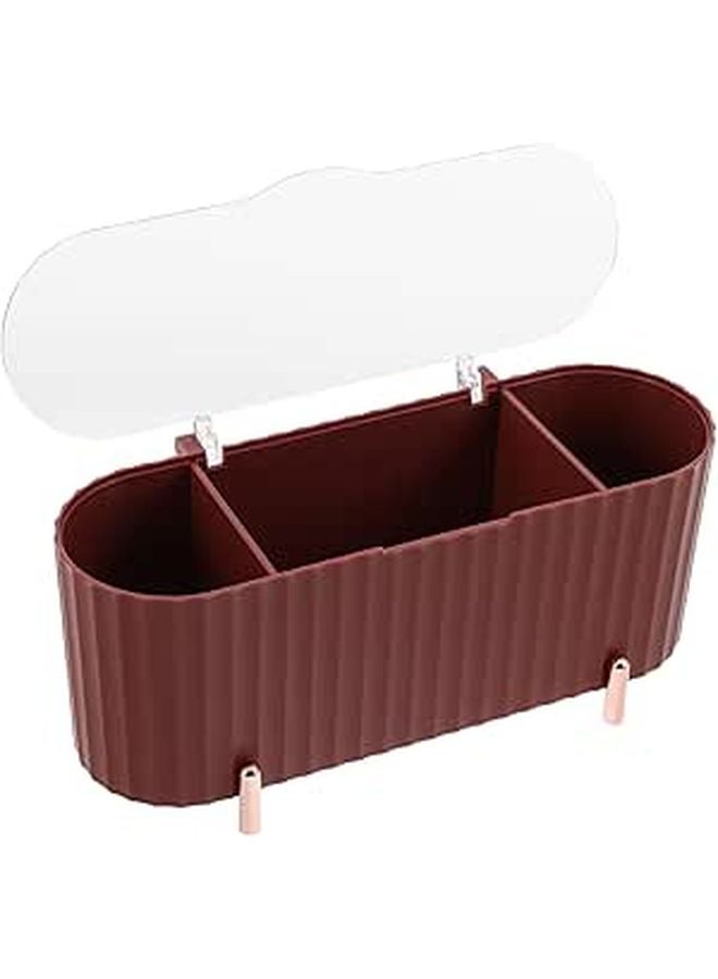 Compact Sanitary Pad And Makeup Organizer Box With Lid For Bathroom Vanity Storage - Image 1