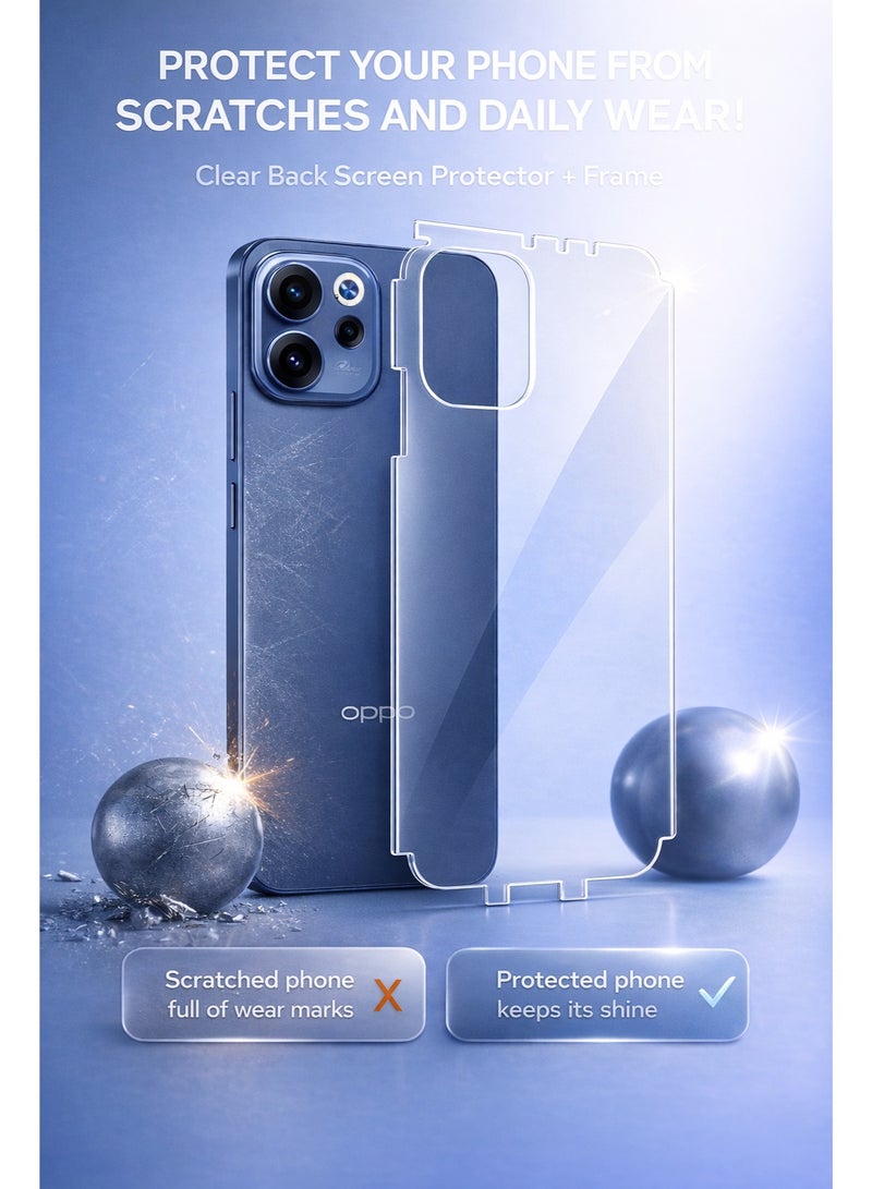 إسكرينة لحماية الظهر والفريم من الخدوش والتكاحيت لهاتف Oppo Reno 15 – حماية كاملة بملمس ناعم ومظهر أنيق تحافظ على شكل الهاتف الأصلي - Image 1
