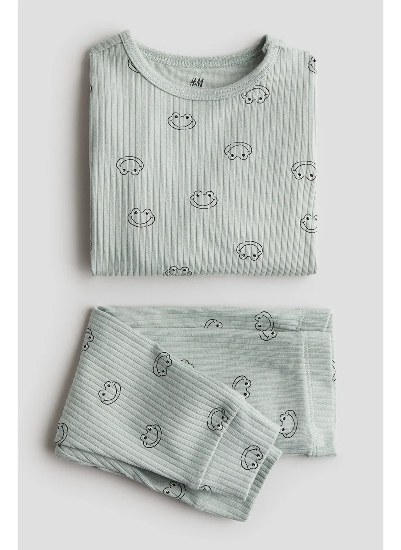 اتش اند ام Ribbed cotton set