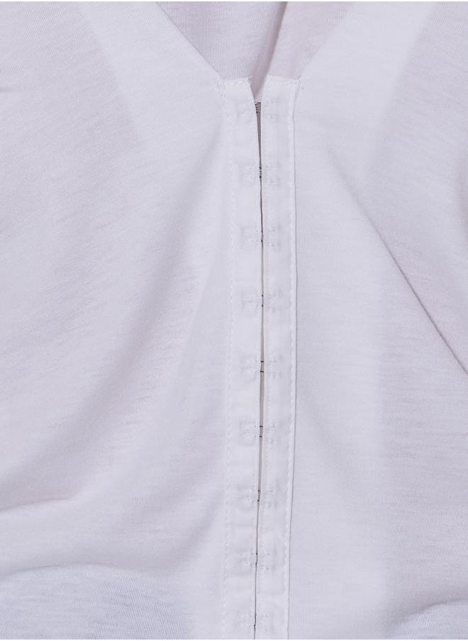 Take Two Solid Round Neck Hook and Eye Detail T-Shirt  - Image 3