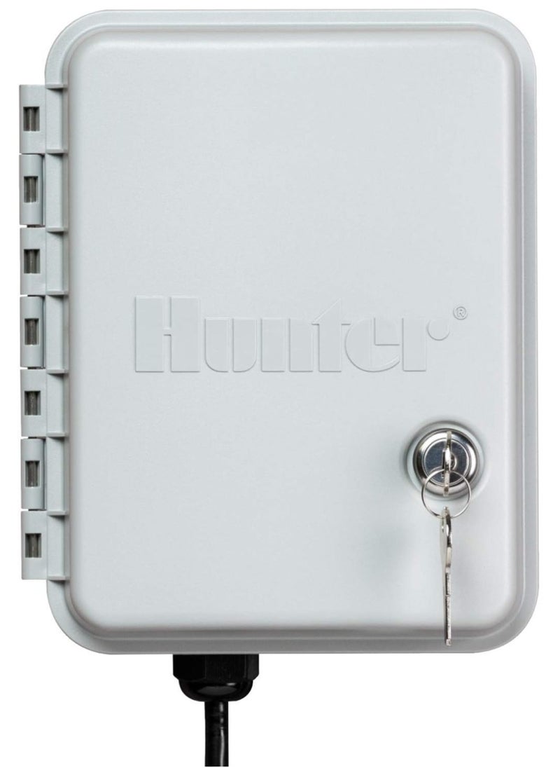 هانتر هنتر الرش وحدة تحكم الري الخارجية XC401E X-Core ذات 4 محطات، صغيرة، رمادية  - Image 2