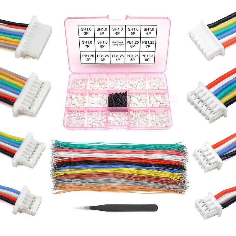 elechawk SH10 to PB125 PreCrimped Cables and Connectors Kit Compatible with JST SH 10mm Molex PicoBlade 125mm for I2C Qwiic Stemma QT Wire Flight Controller F405 H7 - Image 2