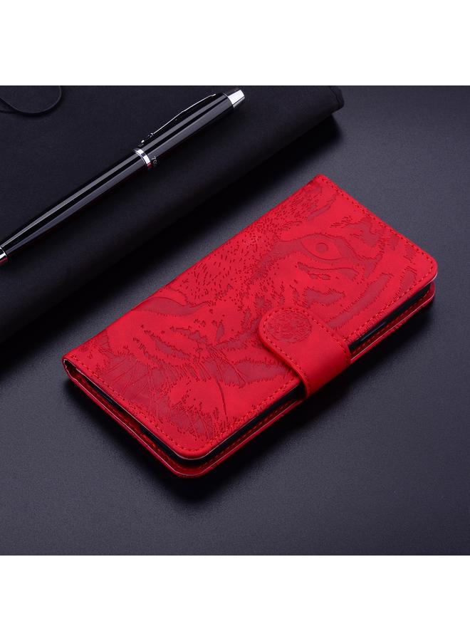 اس-توب جراب لهاتف Redmi 13 4G بنمط نمر منقوش من الجلد القابل للطي - Image 2