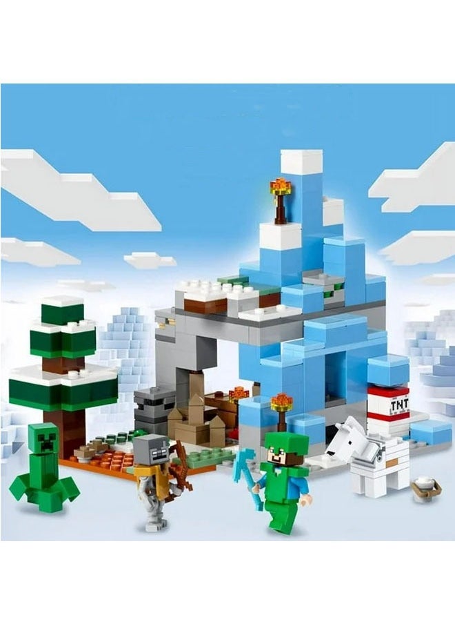 General Minecraft Frozen 21243 Cavern playset with Steve, Creeper, Goat characters and accessories, biome toys  - Image 1