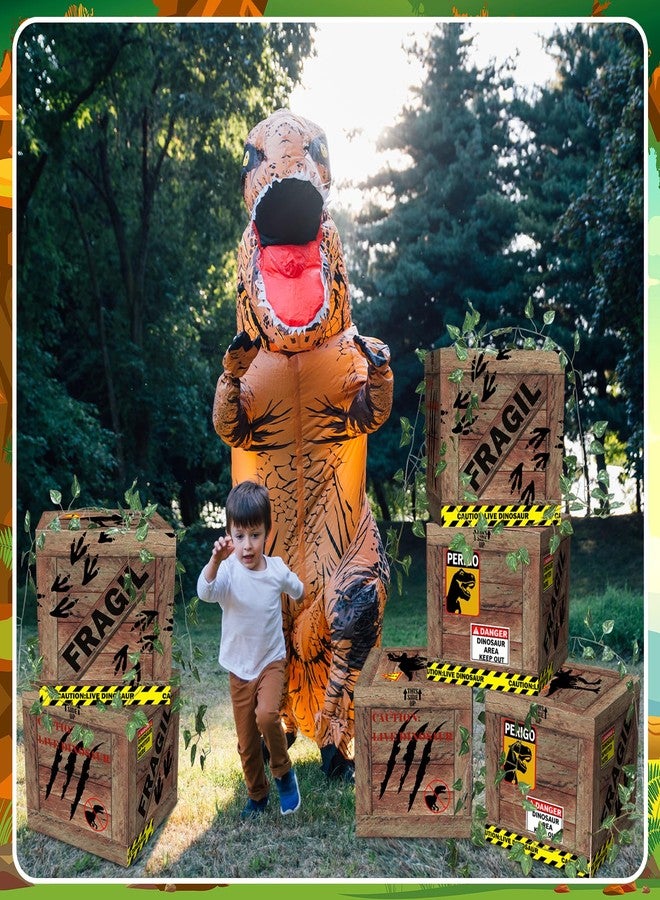 Jiytivity 6 Pcs Dinosaur Party Decorations 12 x 12 x 12 Inch Dinosaur Theme Boxes Dinosaurs Table Centerpieces Dinosaurs Boxes for Birthday Party Woodland Safari Baby Shower Decorations - Image 4
