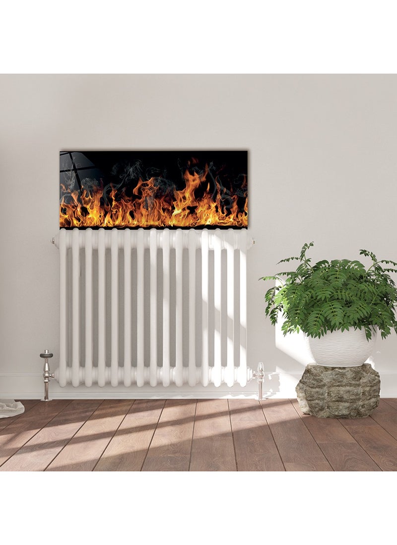 DECORITA Honeycomb Glass Top | Fireplace Flame | 50cm x 120cm  - Image 3