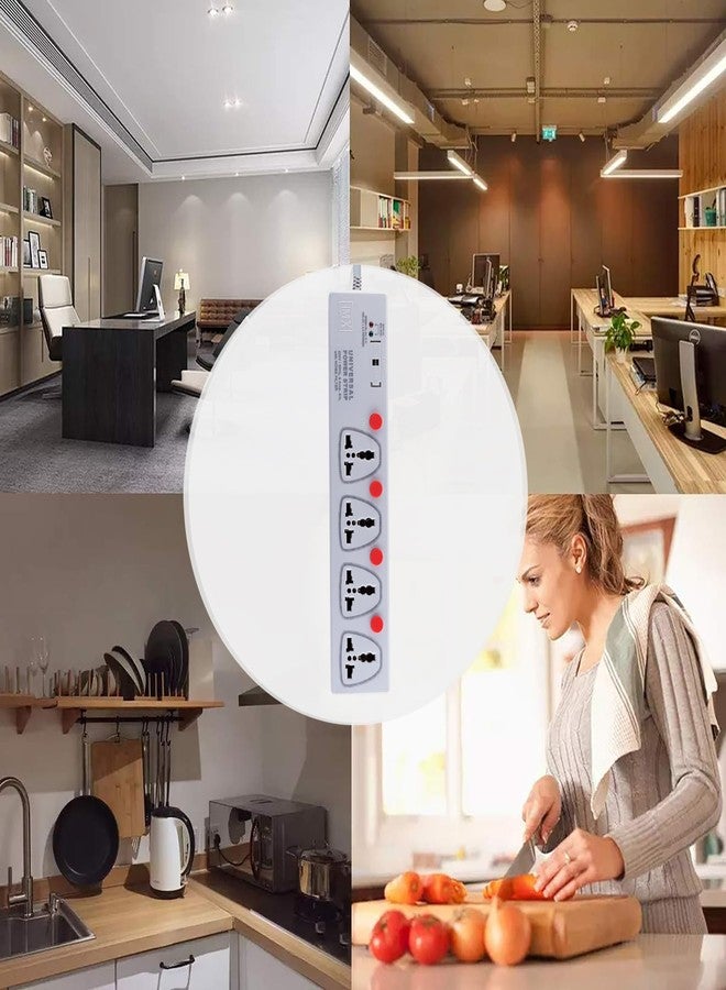 Mx Power Strip Extension Board - 5 m Cable, 4 Universal Sockets, 5 A Rating, Individual On/Off Switches, Surge & Fire Resistant, Home/Office Multi‑Plug Board - Image 4