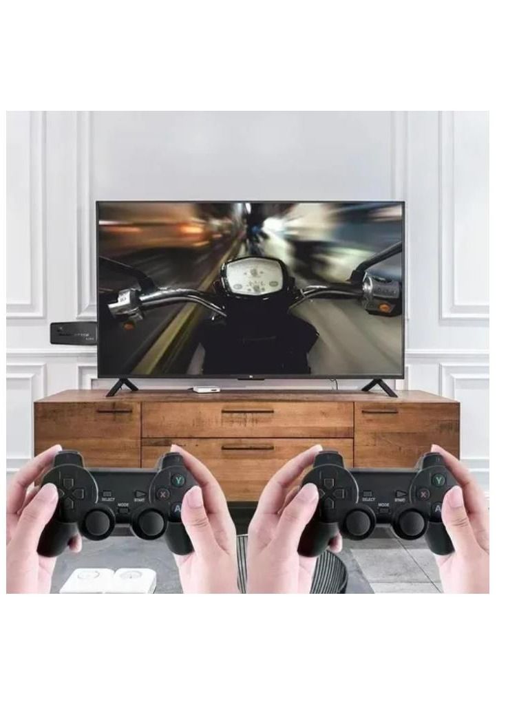 4K HD video game console, dual 2.4G wireless controllers, plug-and-play video game stick, built-in 10,000 games, retro handheld game console - Image 3