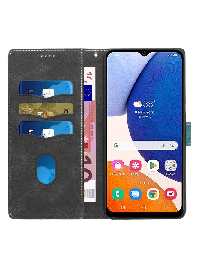 اس-توب جراب لهاتف Samsung Galaxy A15 4G / 5G، جراب هاتف جلدي بخياطة شبكية مع حبل - Image 4