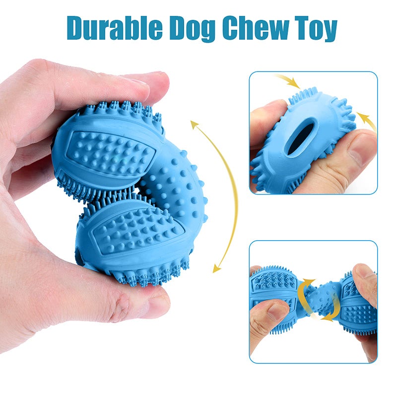LUKITO Dog Chew Toys 3 Pack for Aggressive Chewers, Multifunctional Teeth Cleaning and Gum Massage, Tough Toys with Natural Rubber for Large and Medium Dog - Image 3