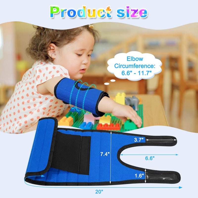 Zelen Thumb Sucking Stop for Kid (1 Pair) Thumb Sucking Guard Nail Biting Treatment for Kids Toddlers Finger Sucking Stop Biting Nails Anti Thumb Sucking Finger Hand Stopper Elbow Immobilizer Brace - Image 2