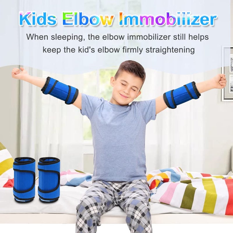 Zelen Thumb Sucking Stop for Kid (1 Pair) Thumb Sucking Guard Nail Biting Treatment for Kids Toddlers Finger Sucking Stop Biting Nails Anti Thumb Sucking Finger Hand Stopper Elbow Immobilizer Brace - Image 4