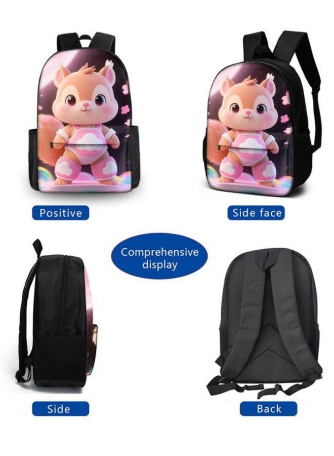 Bright Li Fire Unlock the new fashion of childish fun! Three-piece set of bags, cartoon elements for children and teenagers (students, children, friends' outings, mountain climbing, schooling, etc. can be used) - 58  - Image 3