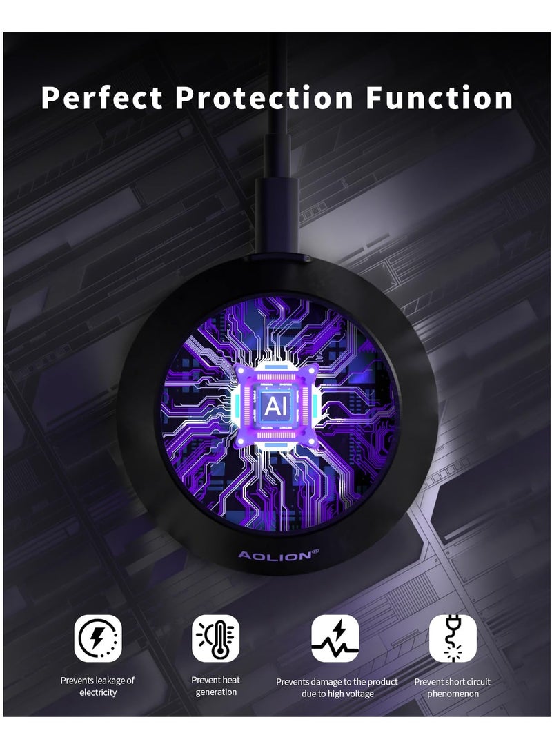 SYOSI، قاعدة شحن لجهاز بوكيمون غو بلس+، قاعدة شحن لكرات سويتش سبرايت، إضاءة RGB ذاتية، إكسسوارات أنمي، مجموعة شحن مغناطيسية - Image 5