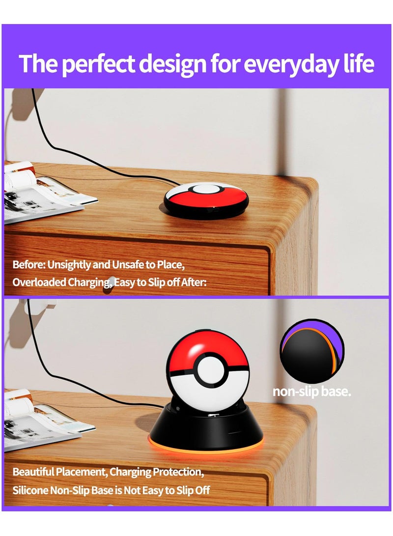 SYOSI، قاعدة شحن لجهاز بوكيمون غو بلس+، قاعدة شحن لكرات سويتش سبرايت، إضاءة RGB ذاتية، إكسسوارات أنمي، مجموعة شحن مغناطيسية - Image 4