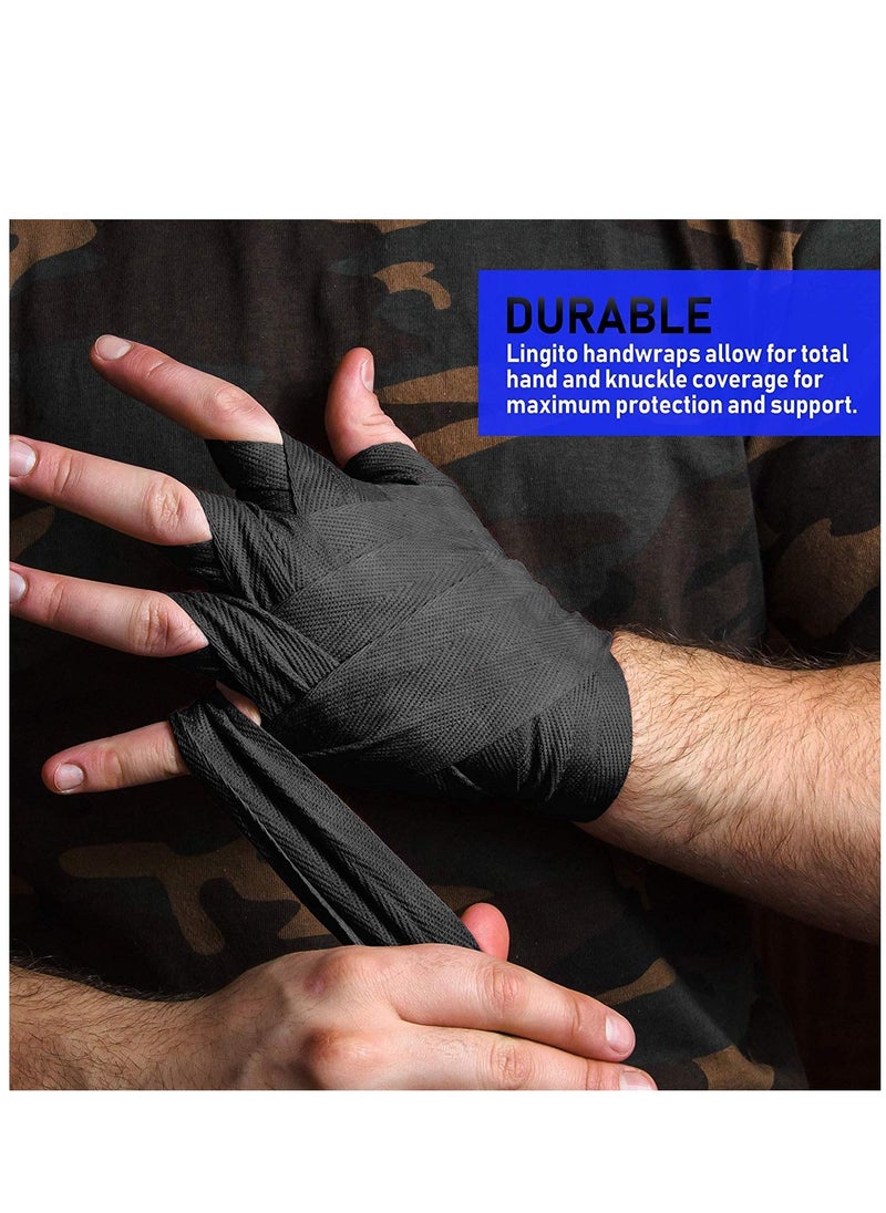 VENUM - 4.5M Boxing Hand Wraps Punching Bandage 2Pcs, Black - Image 1