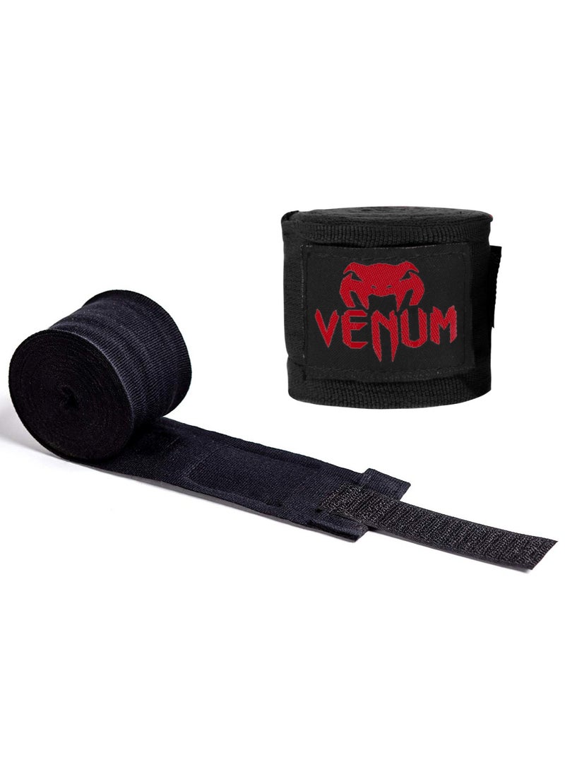 VENUM 4.5M Boxing Hand Wraps Punching Bandage 2Pcs, Black  - Image 1