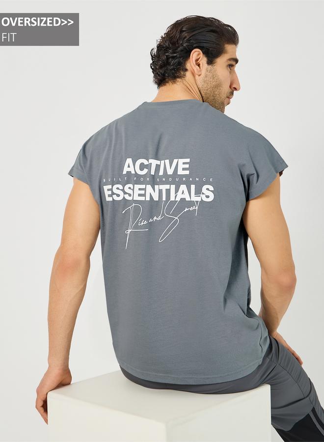 Styli Styli Slogan Print Oversized Training T-Shirt  - Image 1