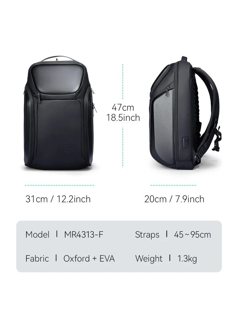 MARK RYDEN Mark Ryden 4313 Waterproof Backpack, USB Charging, EVA Hard Shell, 17inch Laptop, CoolTech Future Series**