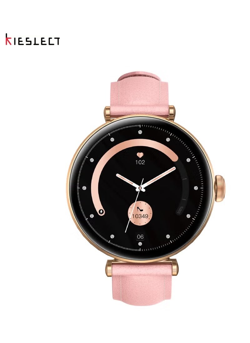 KIESLECT - KIESLECT Smartwatch Pura Reno with 1.19" AMOLED Display , GPS, health tracking modes, and supports Bluetooth calling, Dual strap - Gold - Image 1
